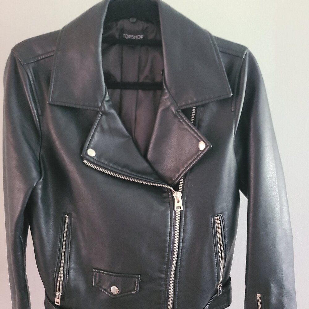 Top shop faux leather jacket